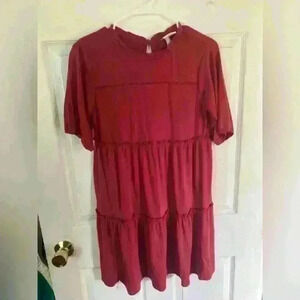 Women’s size Xs red Knox rose baby doll dress